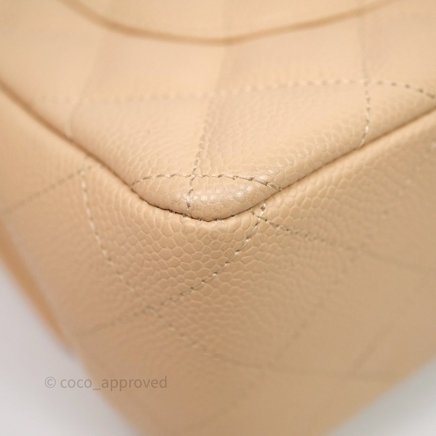 Chanel Jumbo Double Flap Beige Caviar Gold Hardware⁣⁣