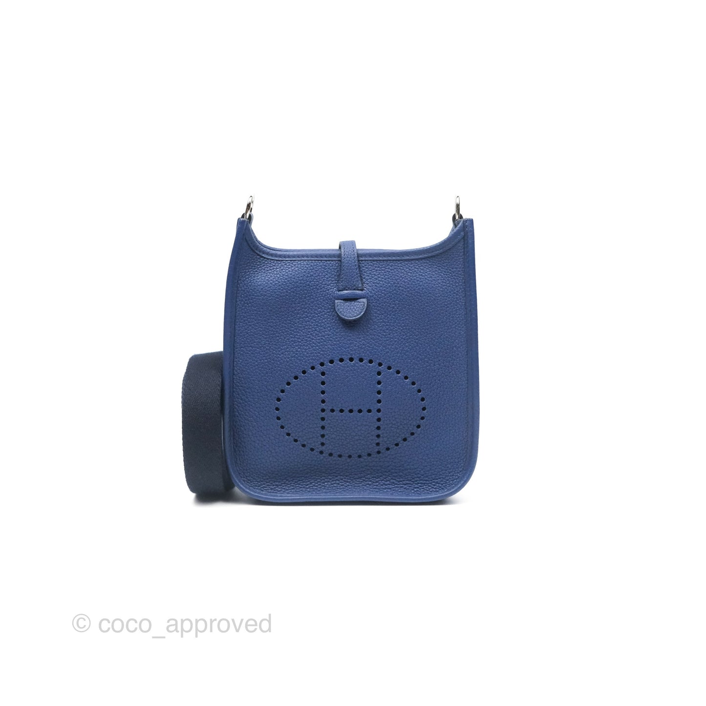 Hermès Mini Evelyne 16 Bleu Saphir/ Bleu Indigo TM Palladium Hardware