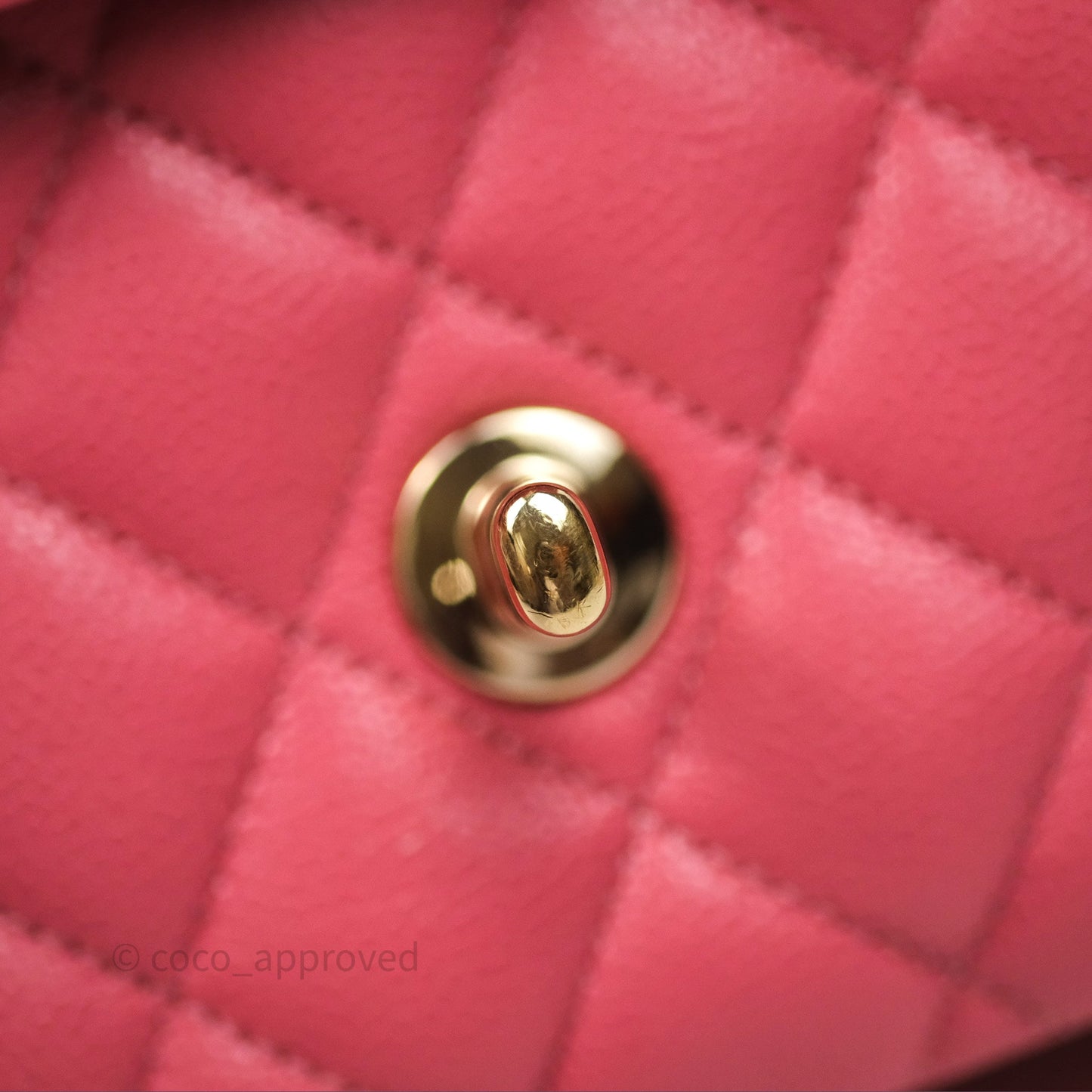 Chanel Classic M/L Medium Flap Quilted Pink Caviar Gold Hardware