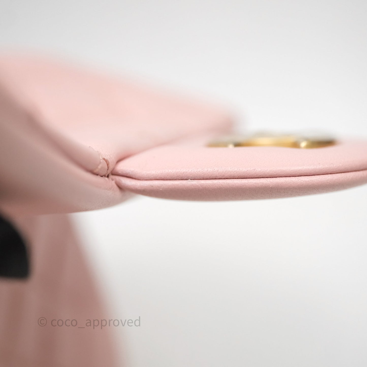 Chanel Quilted Mini Square Flap with Camellia Adjustable Chain Pink Clair Lambskin