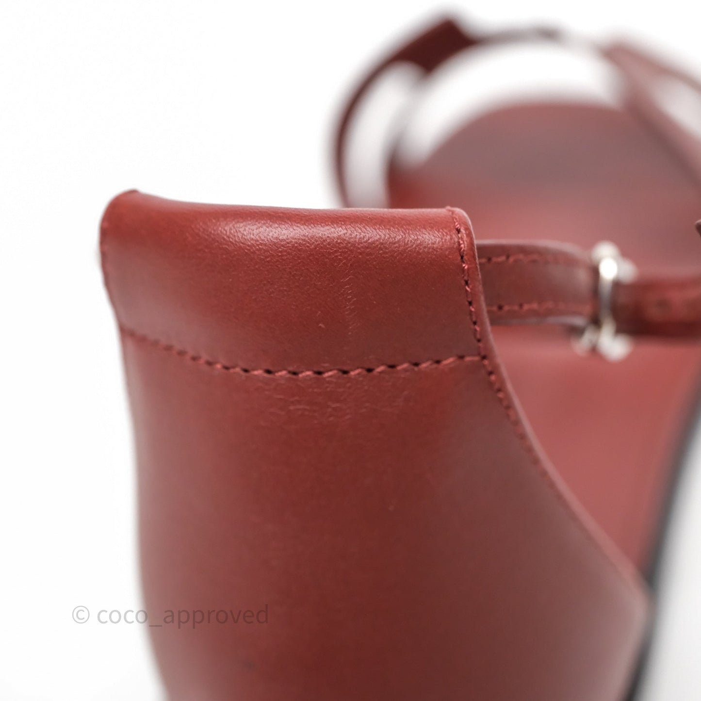 Hermes Sandales Santorini Rouge Tomette Size 36.5
