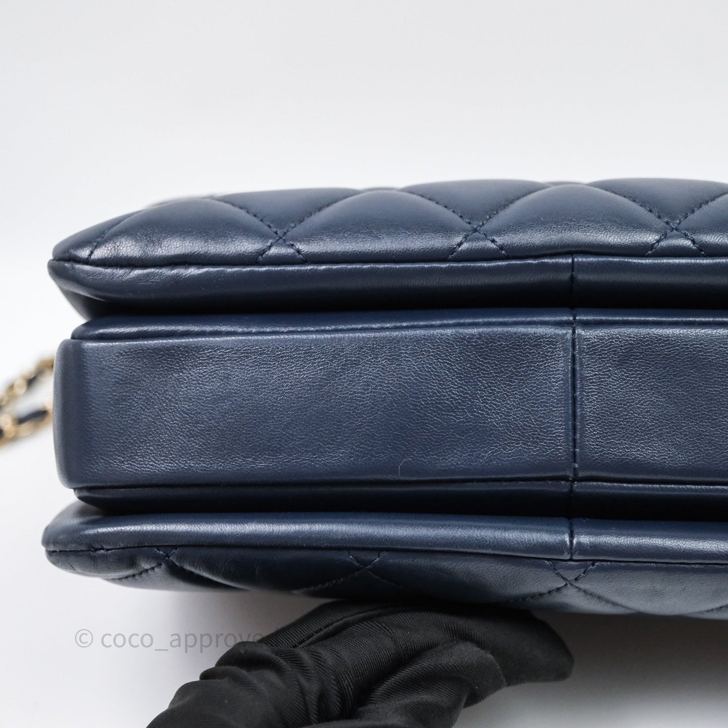 Chanel Small Trendy CC Navy Lambskin Gold Hardware