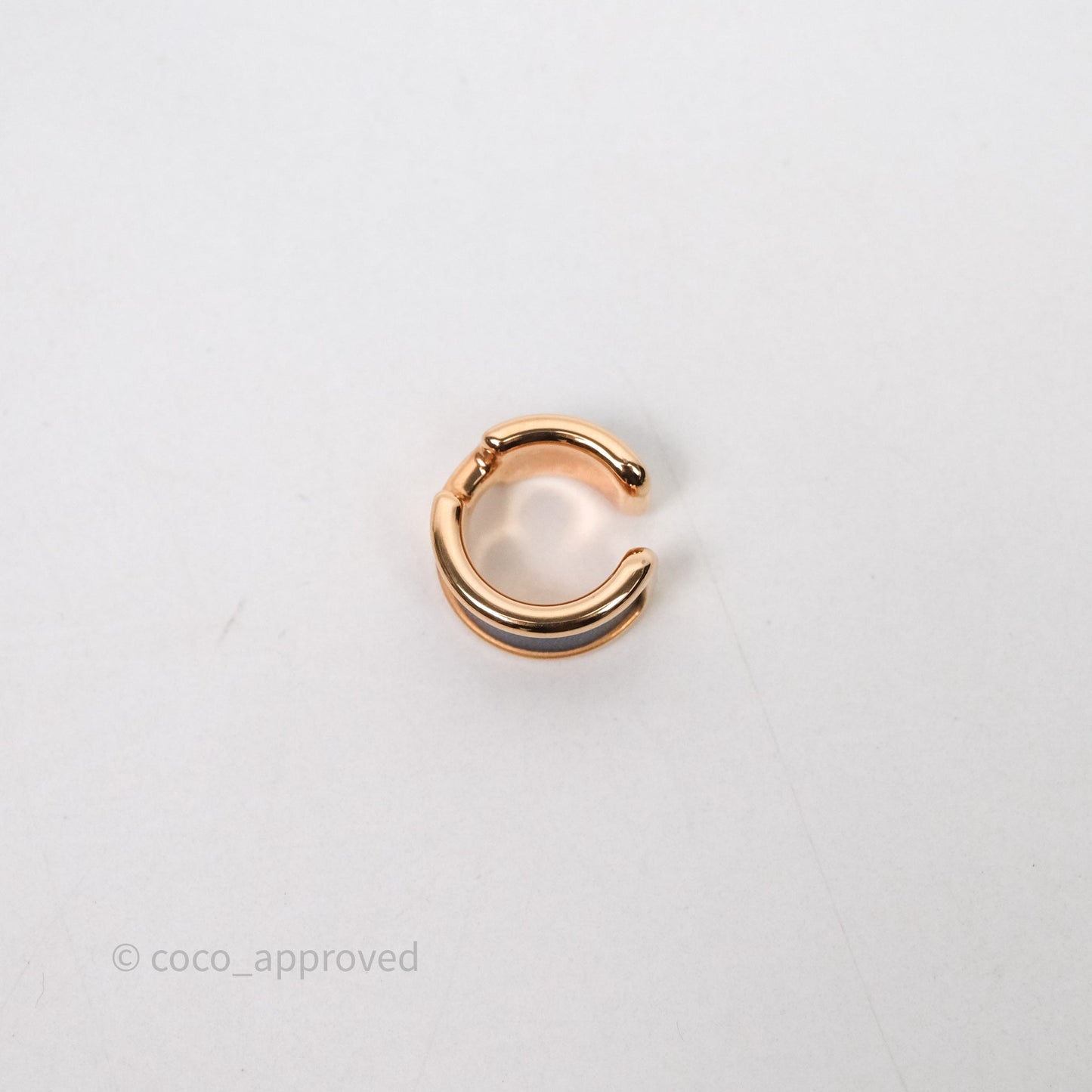 Hermes Olympe Ear Cuff Small Model Bleu Saphir Rose Gold