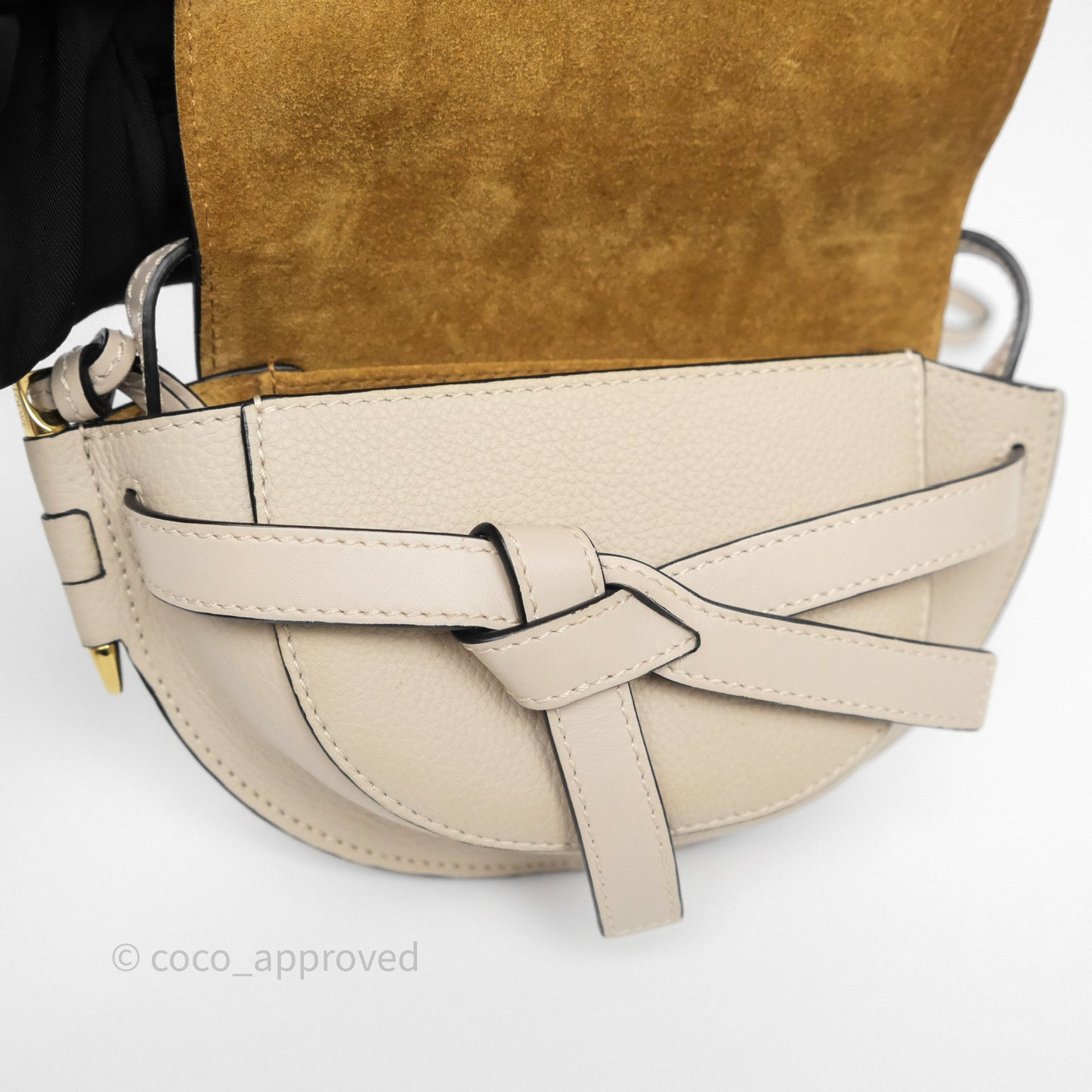 Loewe Mini Dual Gate Bag Sand Grain Calfskin