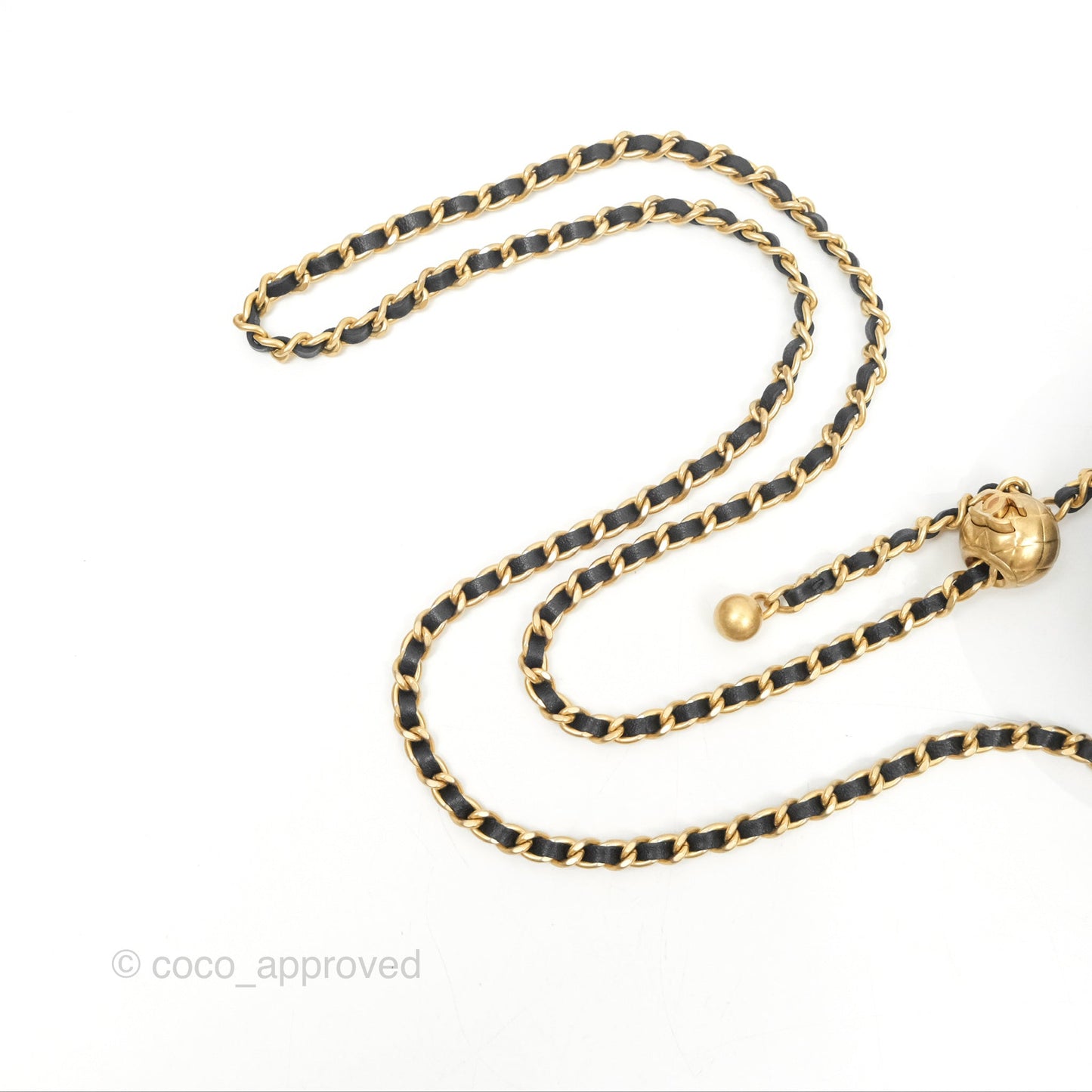 Chanel Quilted Round Pearl Crush Clutch With Chain Black Lambskin Aged Gold Hardware