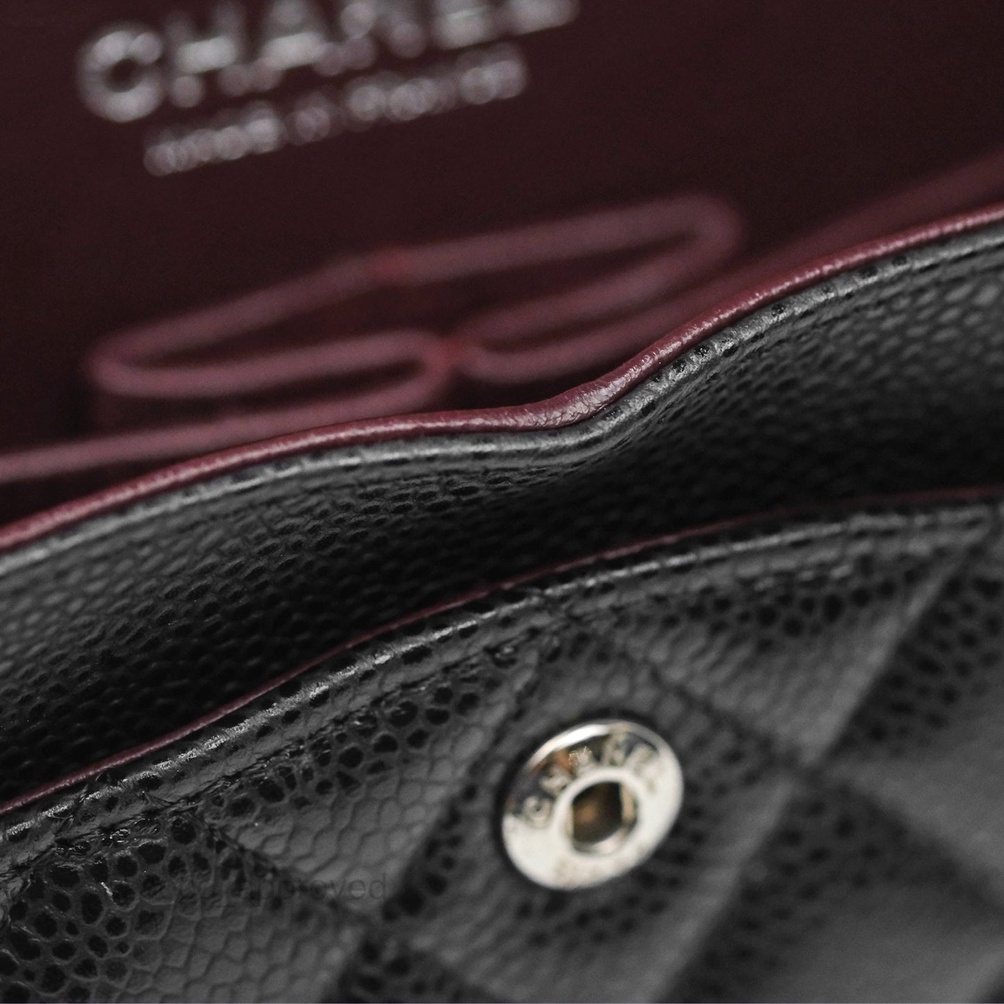 Chanel Small Classic Flap Quilted Black Caviar Silver Hardware
