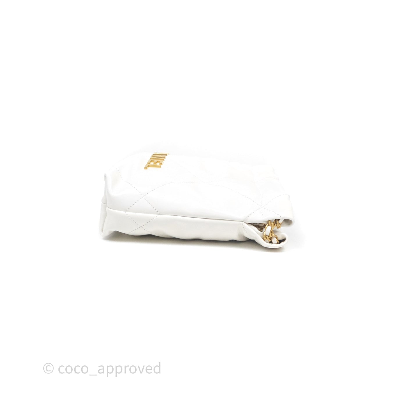 Chanel 22 Mini Bag White Shiny Crumpled Calfskin