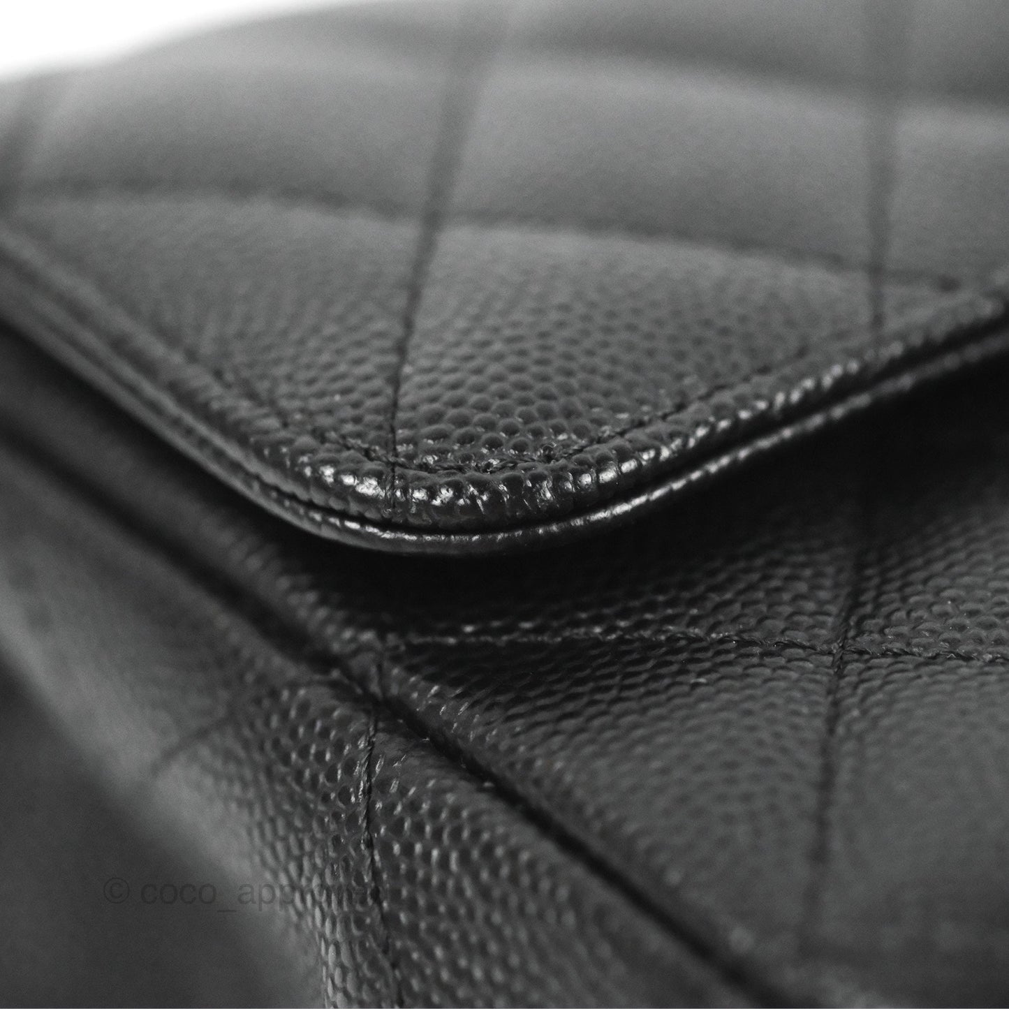 Chanel Quilted Mini Rectangular Flap Black Caviar Silver Hardware
