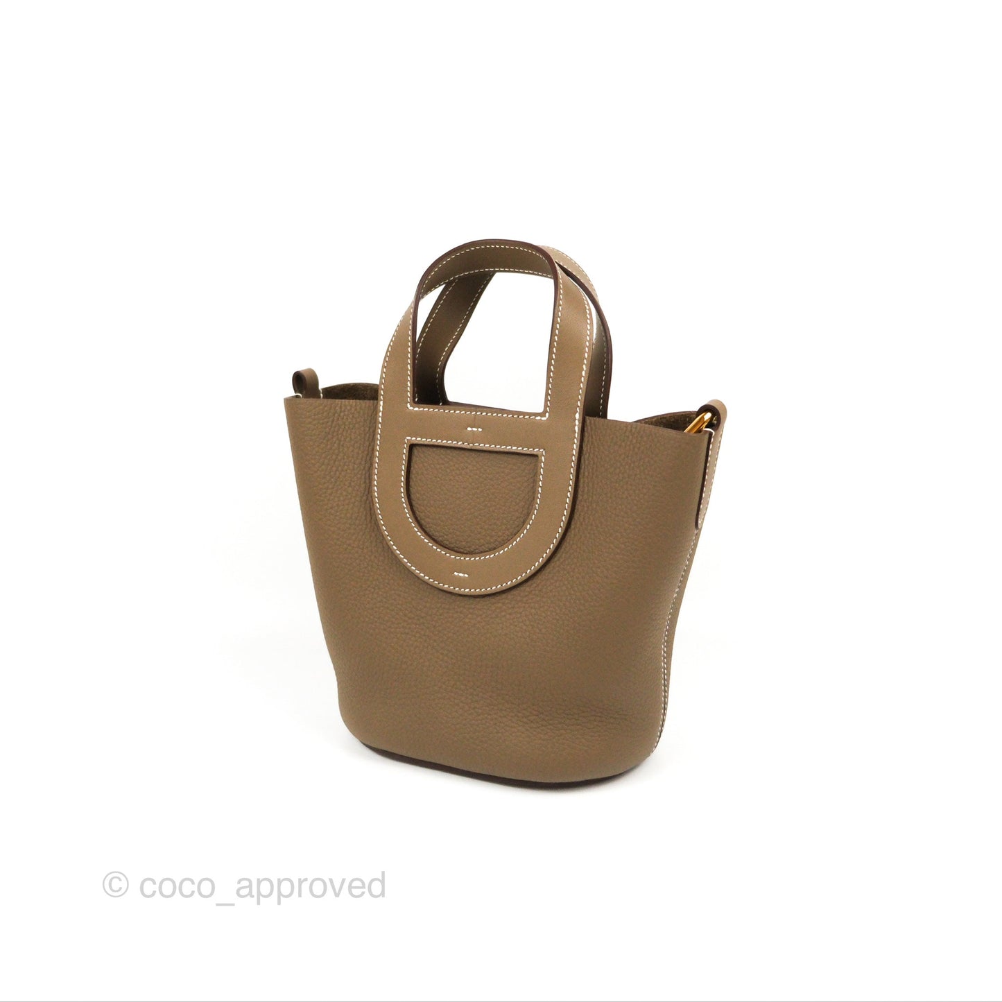 Hermes In-The-Loop 18 Etoupe Clemence Gold Hardware