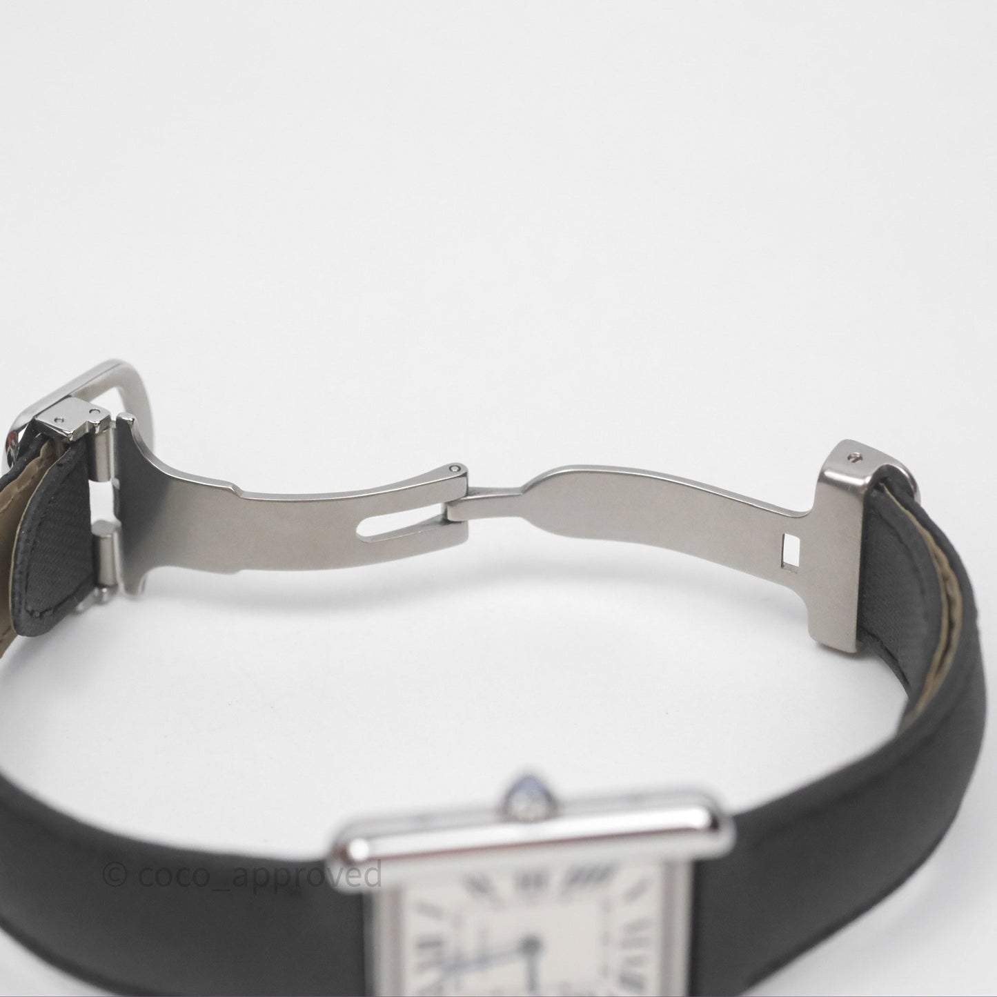Cartier Tank Solo Watch Small Model Steel Black