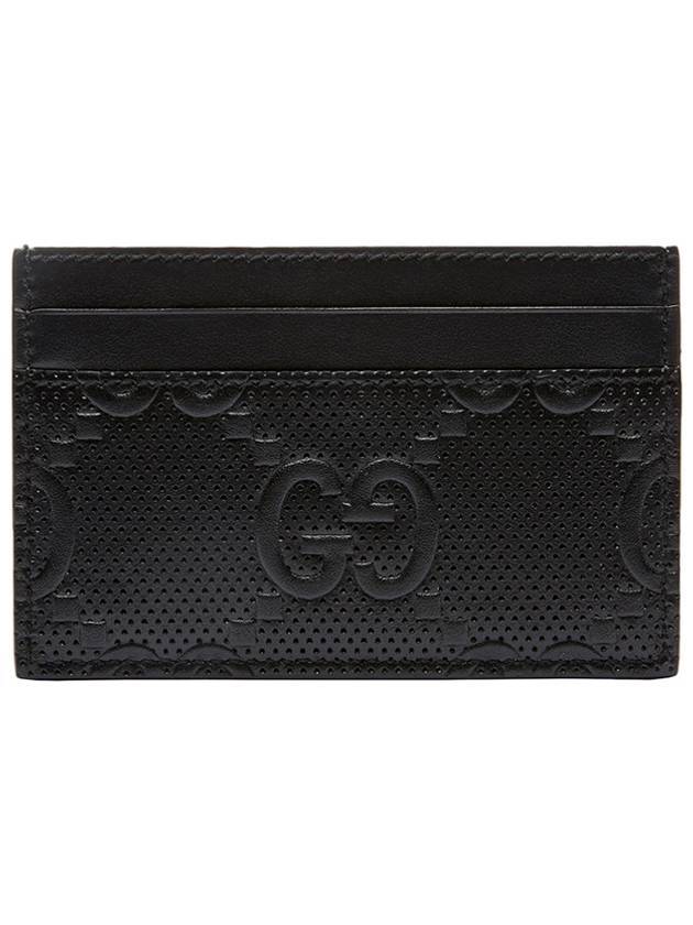 Luxury Gucci Trending 2025 GG Embossed Two-Stage Card Wallet Black