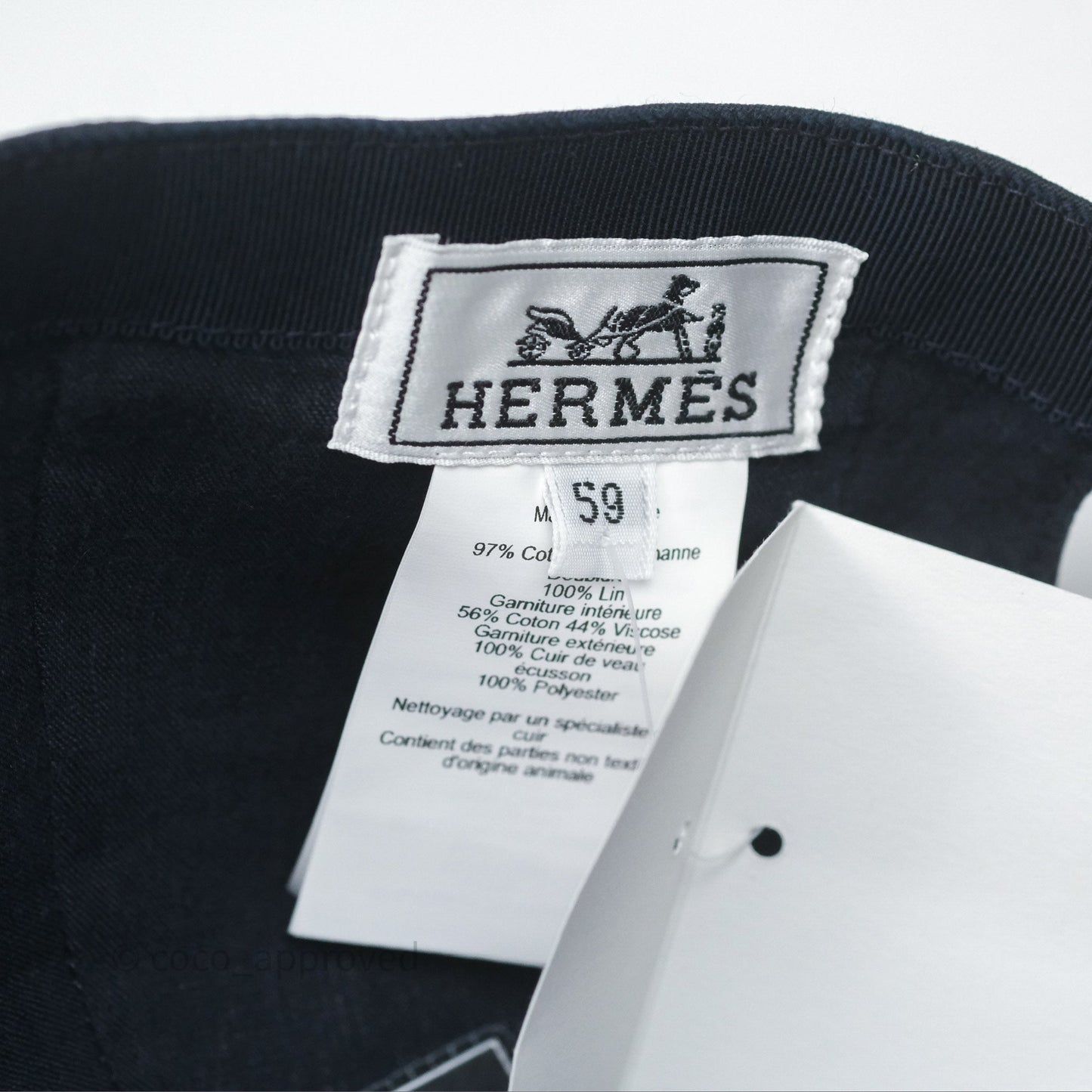 Hermès Miles H Cut Cap Marine/Indigo