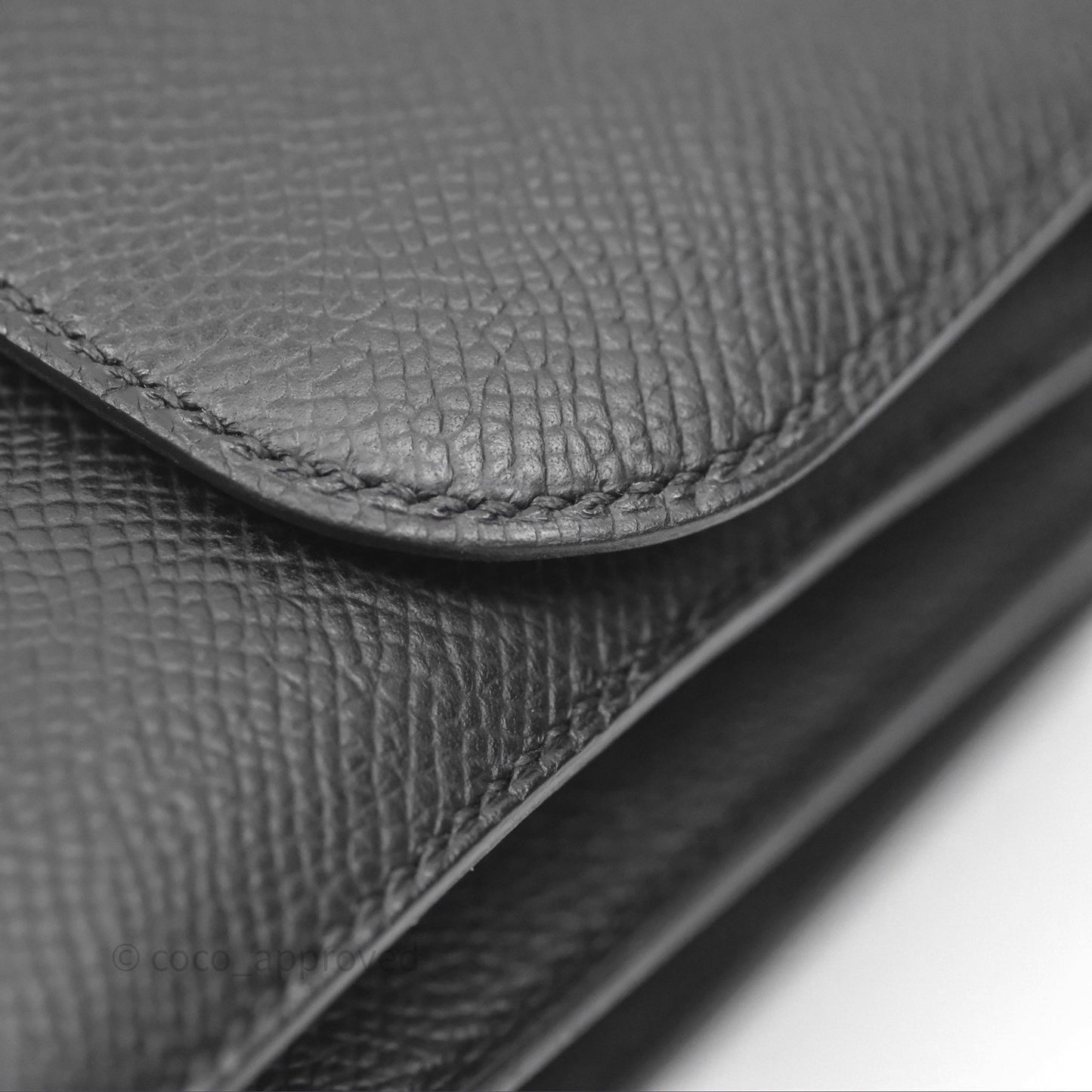 Hermès Constance Mini 18cm Mirror Noir 89 Epsom Palladium Hardware