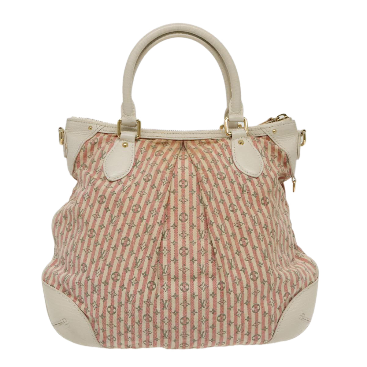 LOUIS VUITTON Mini Lin Croisette Marina PM Bag Pink White M95495 LV 97086