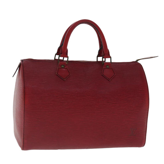 LOUIS VUITTON Epi Speedy 30 Hand Bag Castilian Red M43007 LV 97089
