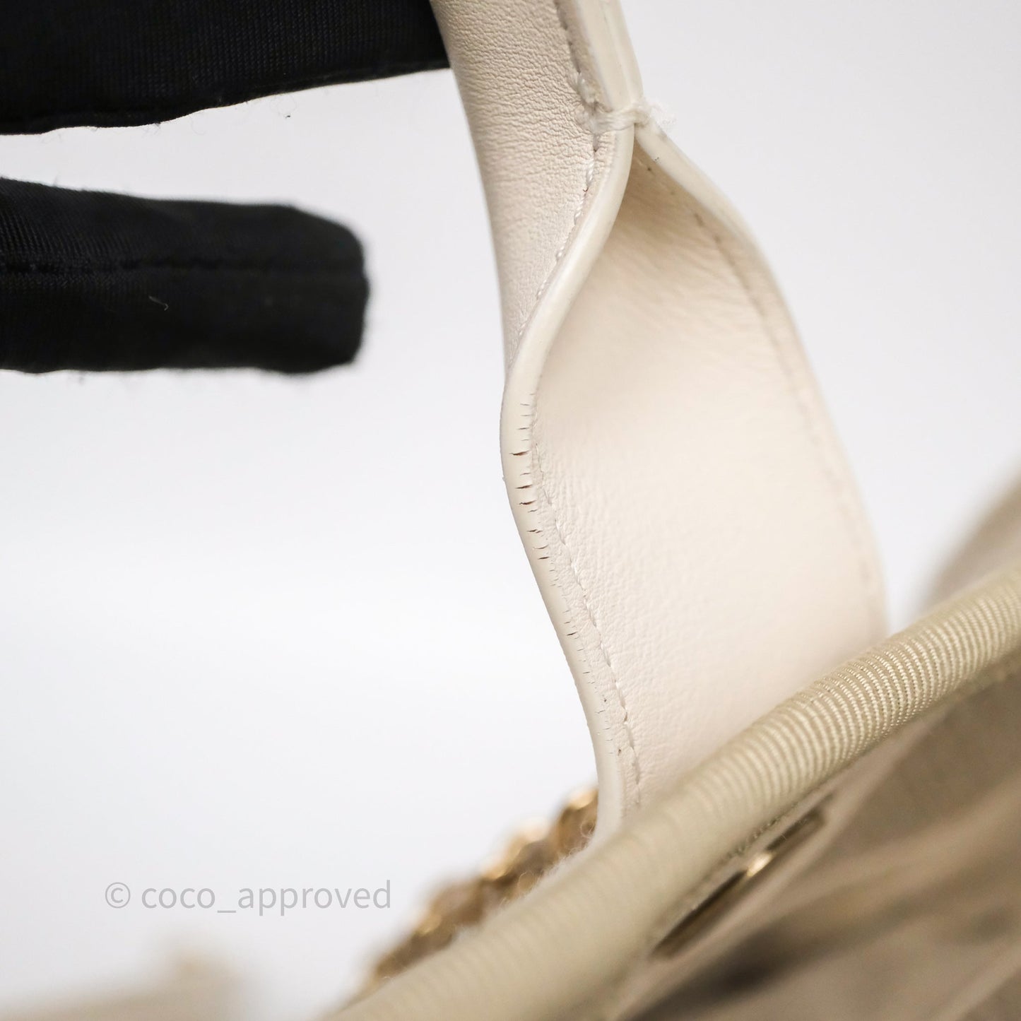 Chanel New Small Deauville Tote Beige Canvas Gold Hardware