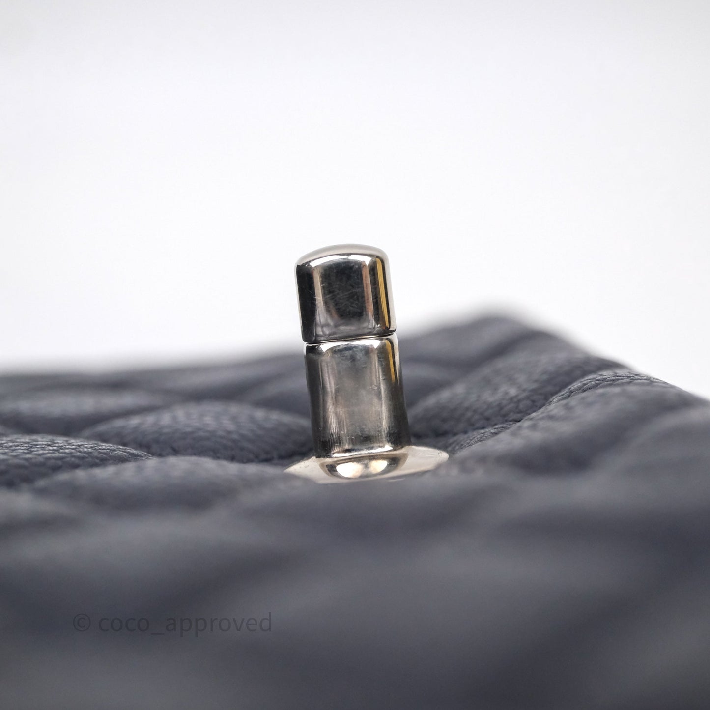 Chanel Mini Rectangular Quilted Dark Navy Caviar Silver Hardware