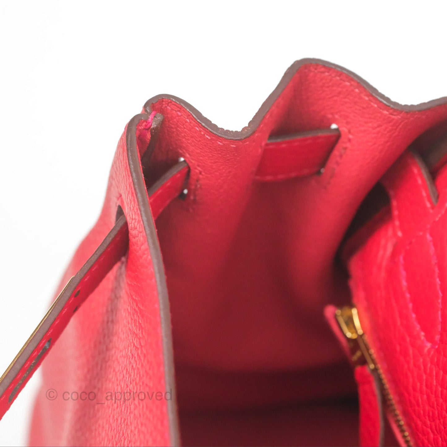 Hermès Kelly 28 Retourne Rouge Tomate S5 Clemence Gold Hardware