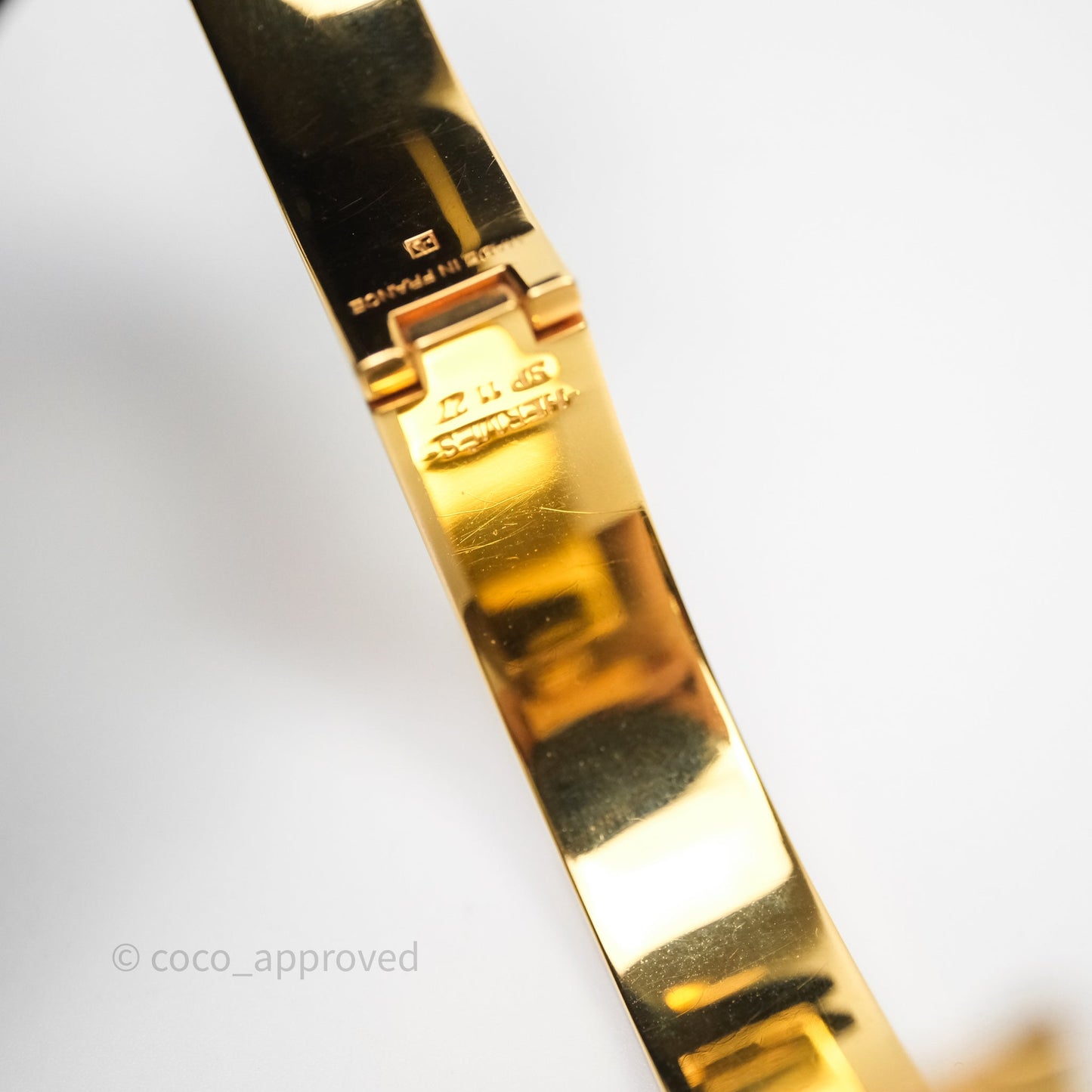 Hermès Clic H Bracelet White Gold Hardware PM