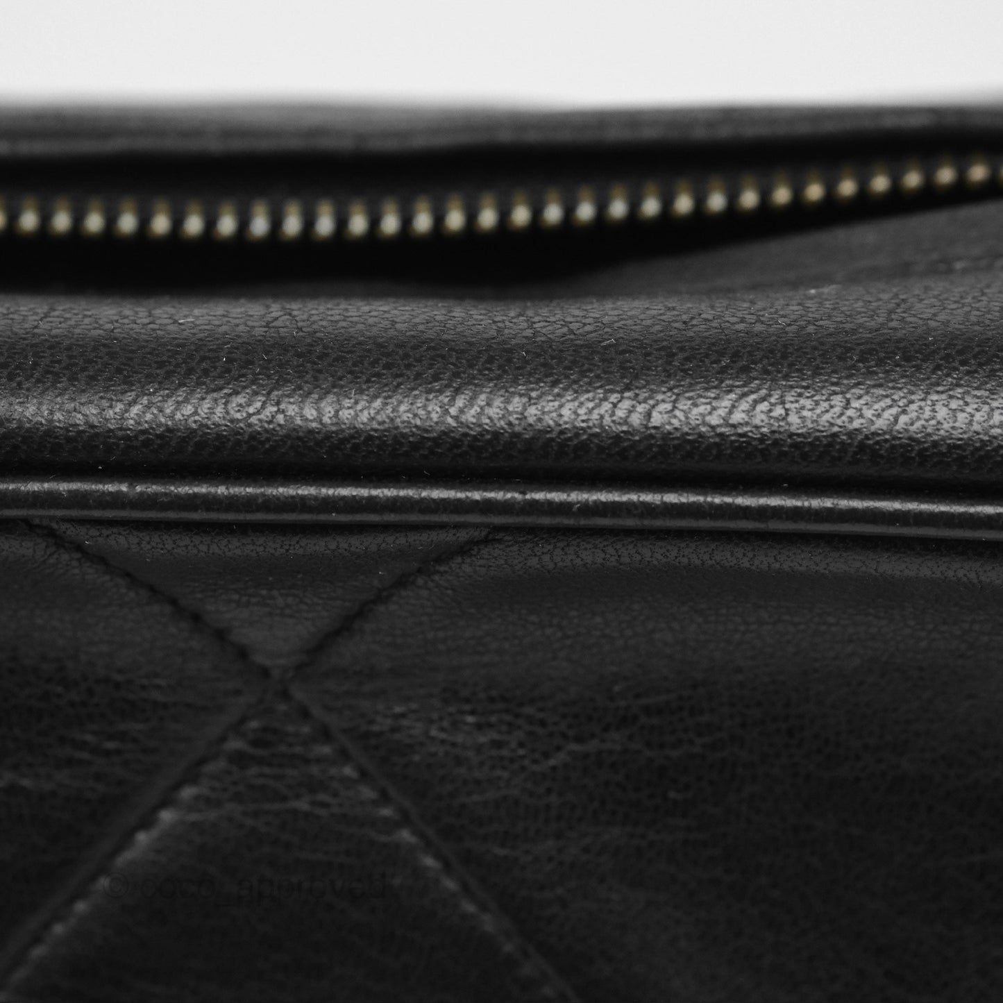 Chanel Vintage Small Camera Bag Black Lambskin Gold Hardware
