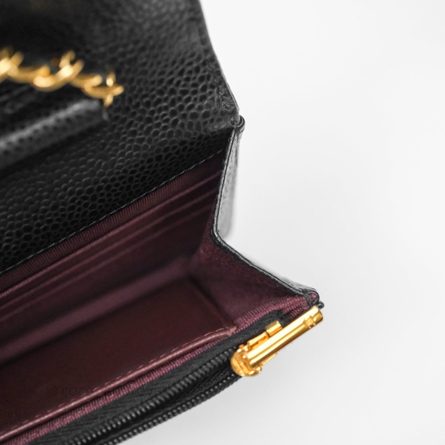 Chanel Quilted WOC Black Caviar Gold Hardware
