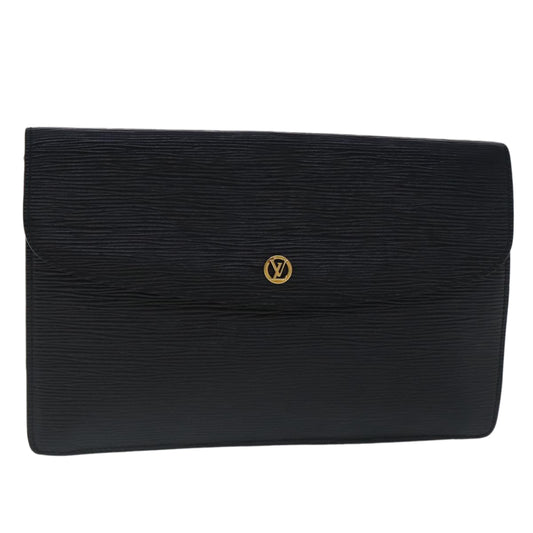 LOUIS VUITTON Epi Montaigne 27 Clutch Bag Black M52652 LV 97122