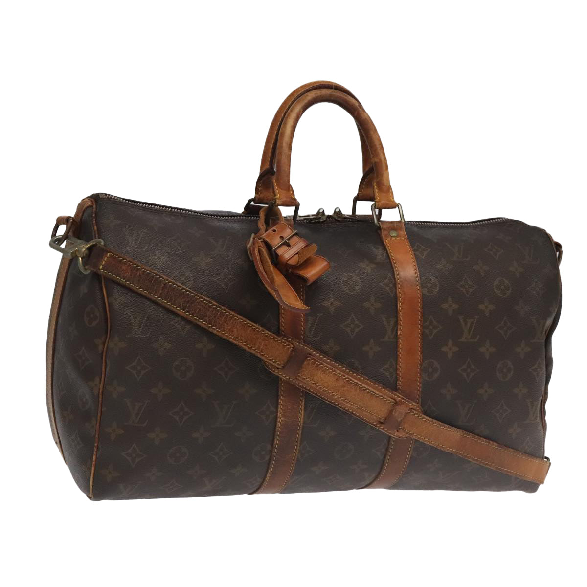 LOUIS VUITTON Monogram Keepall Bandouliere 45 Boston Bag M41418 LV 97128