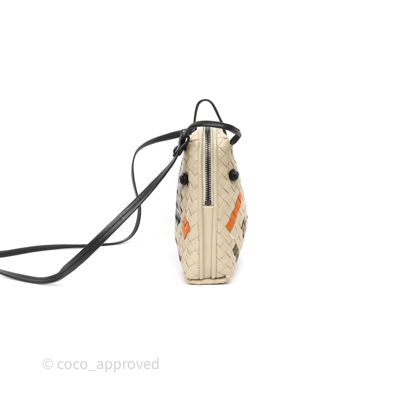 Bottega Veneta Nodini Crossbody Bag Cement Abstract Nappa Intrecciato