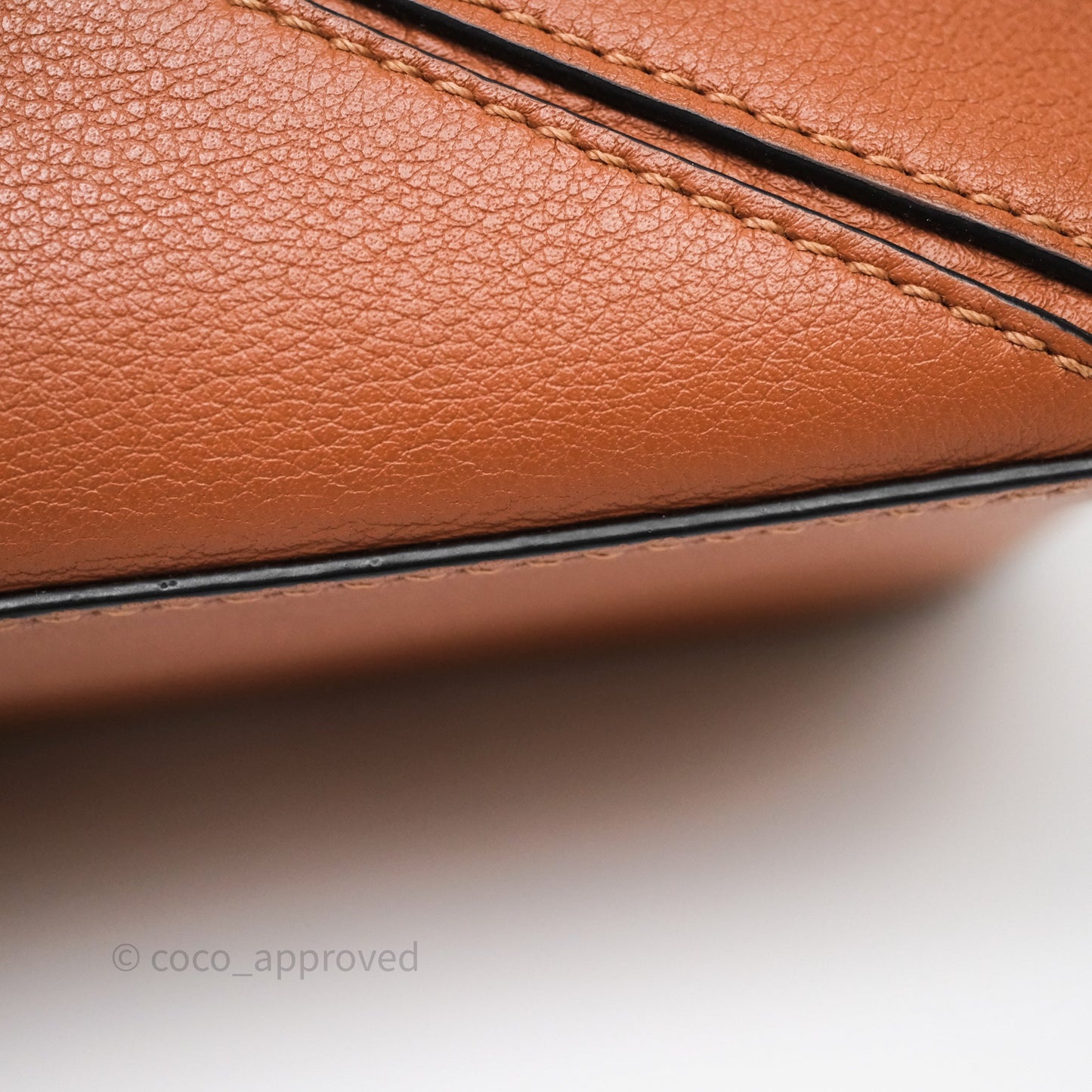 Loewe Mini Puzzle Bag Tan Calfskin Palladium Hardware
