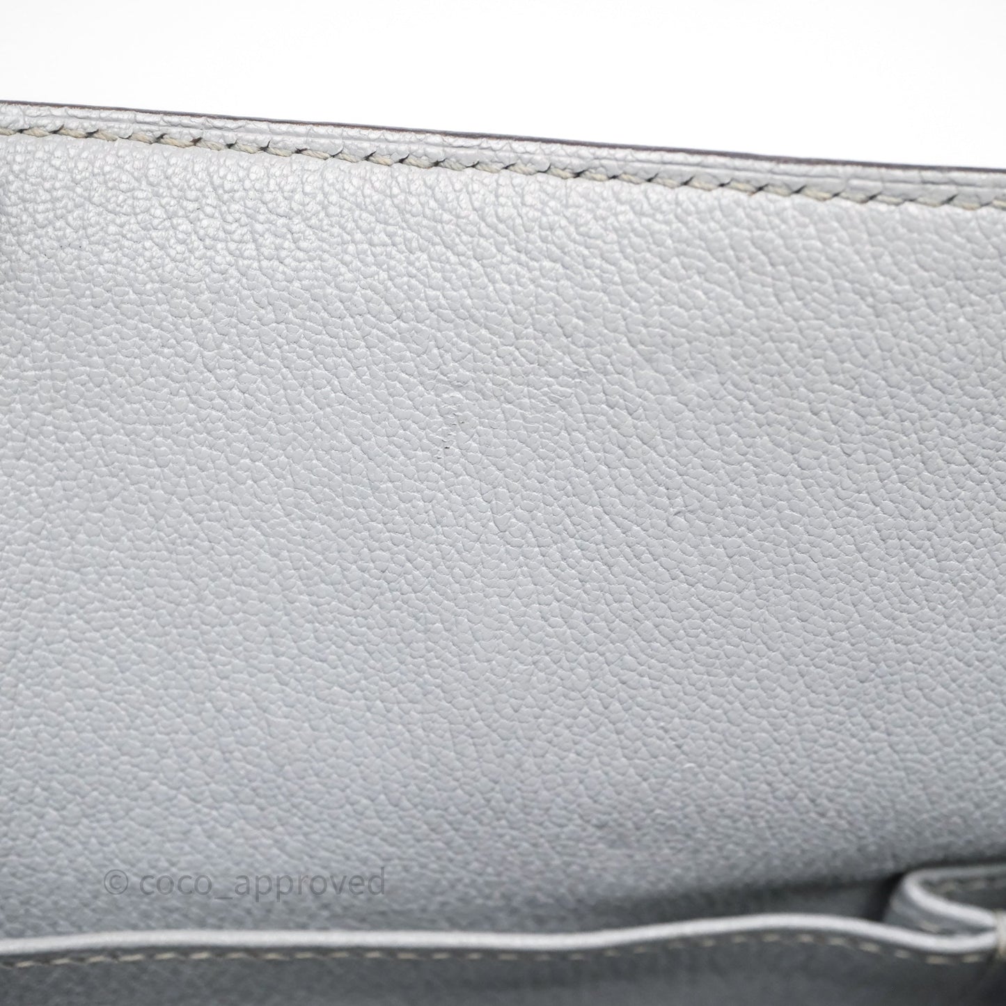 Hermès Kelly 32 Retourne Bleu Glacier 8U Togo Palladium Hardware