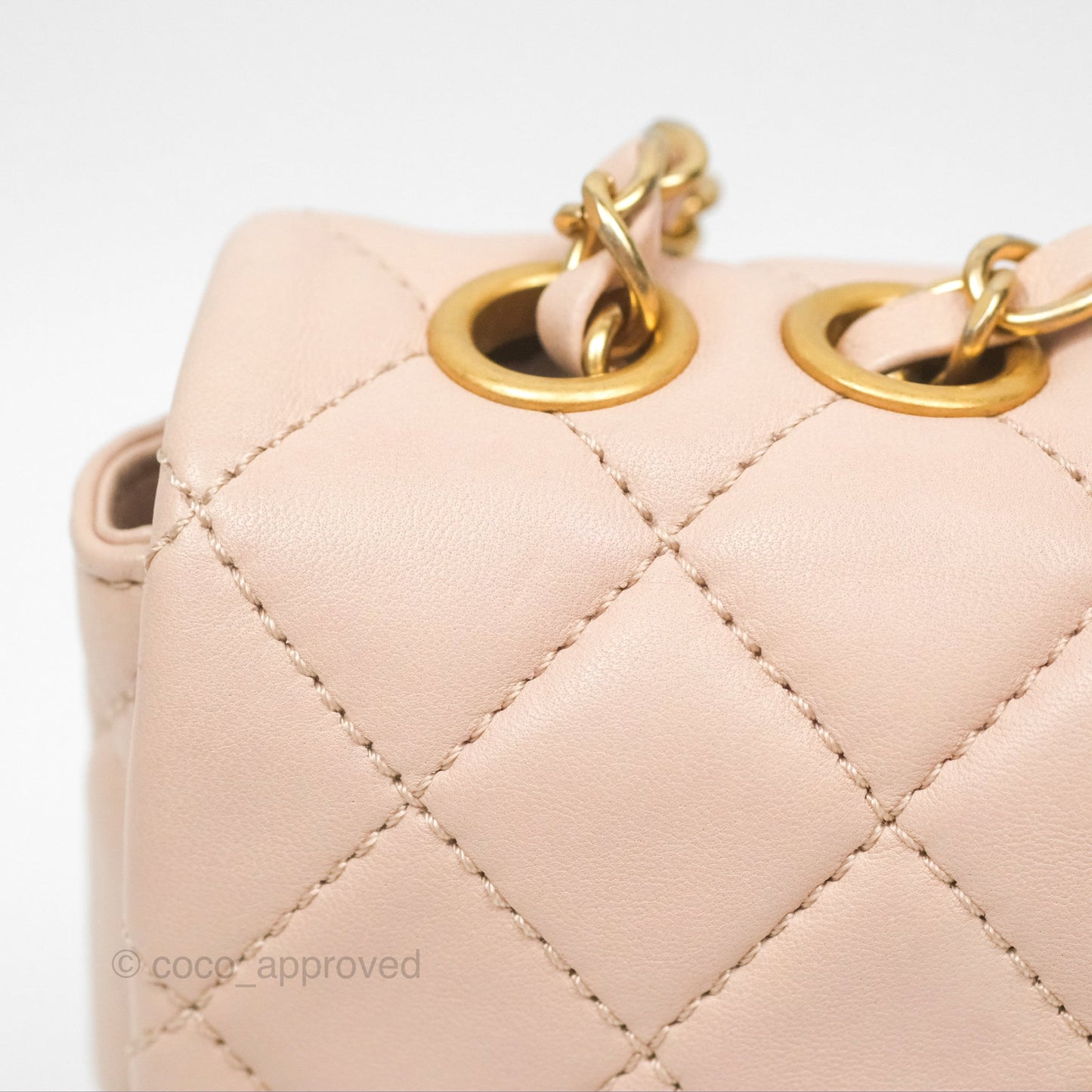Chanel Flap Bag Pink Aged Gold Hardware