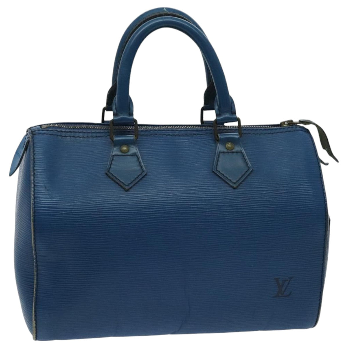 LOUIS VUITTON Epi Speedy 25 Hand Bag Toledo Blue M43015 LV 97155