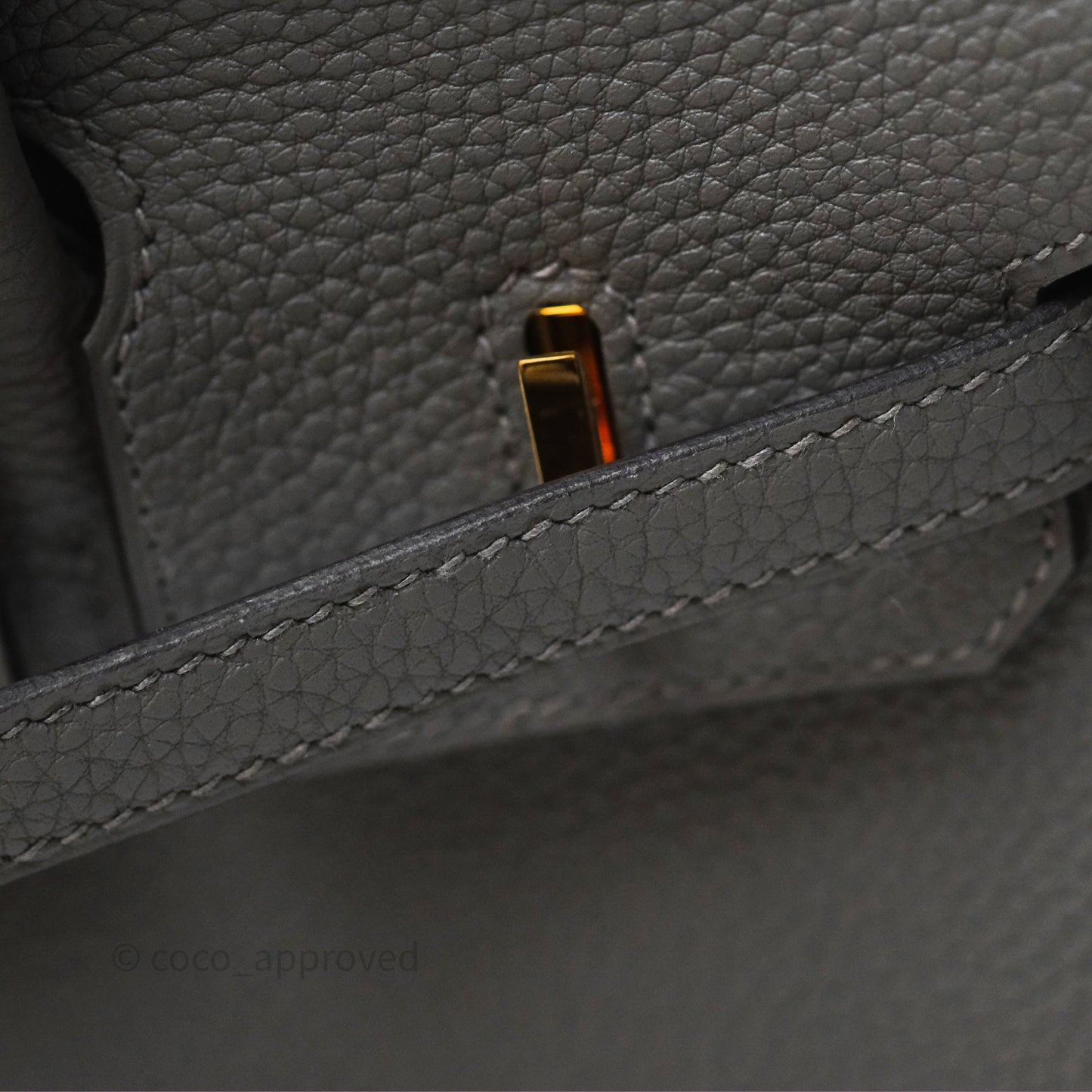 Hermès Birkin 25 Retourne Gris Meyer 0L Togo Gold Hardware