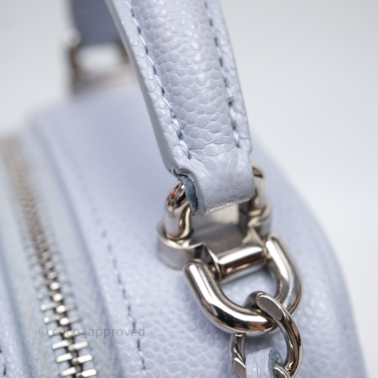 Chanel Classic Mini Backpack Light Blue Caviar Silver Hardware