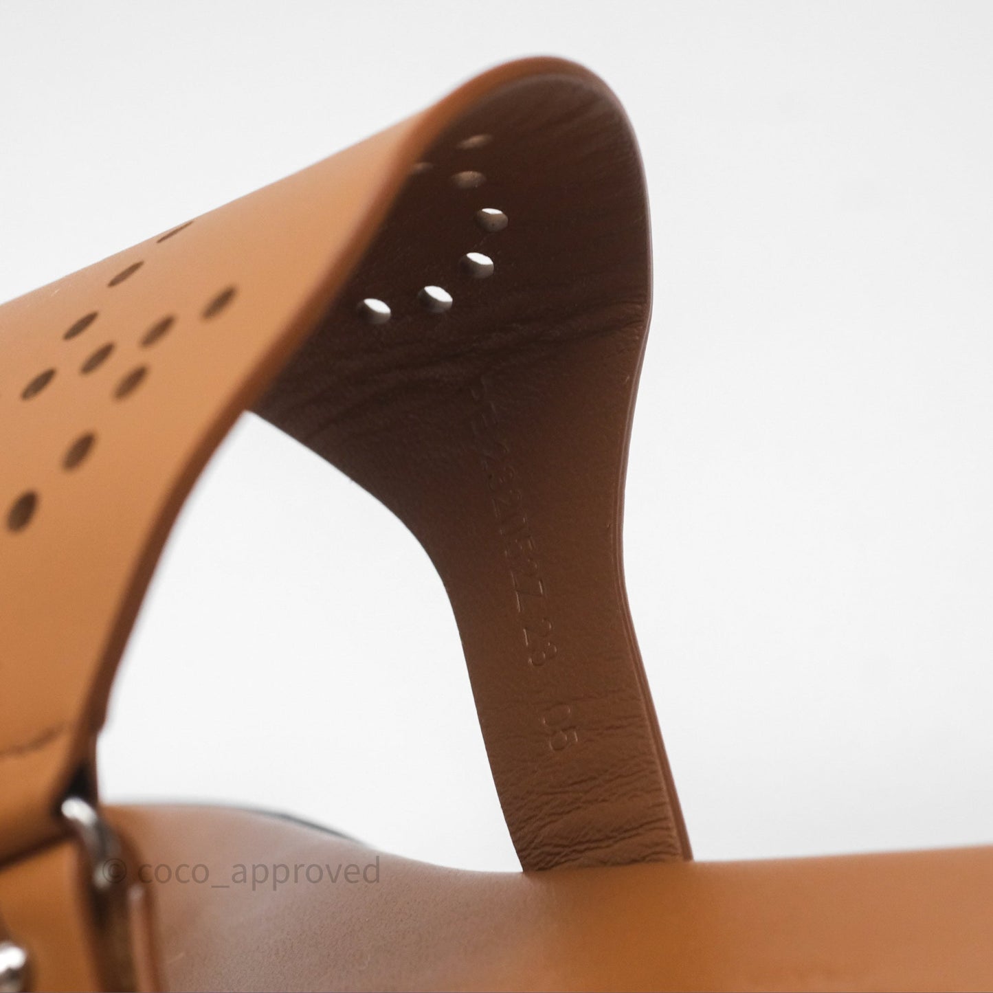 Hermès Hera Sandals Natural Calfskin Size 38
