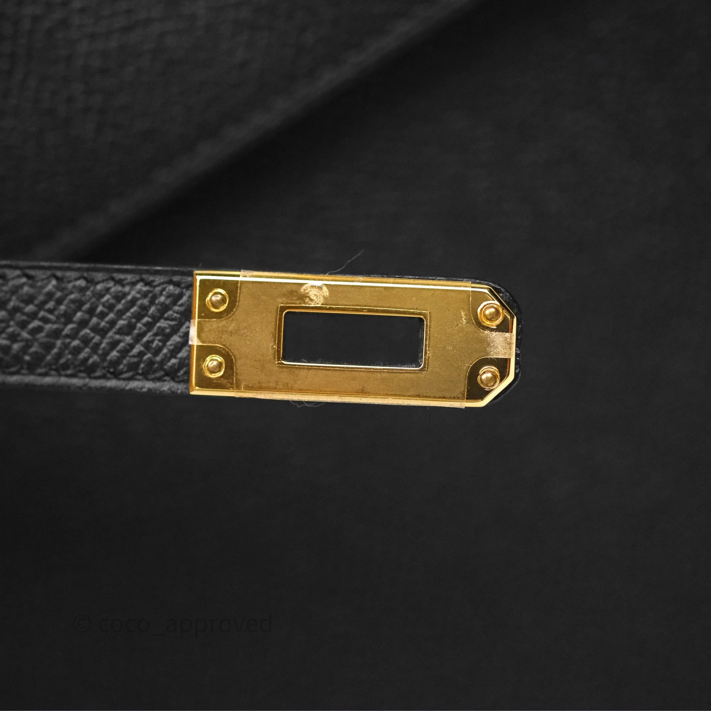 Hermès Sellier Kelly 25 Black Noir 89 Epsom Gold Hardware