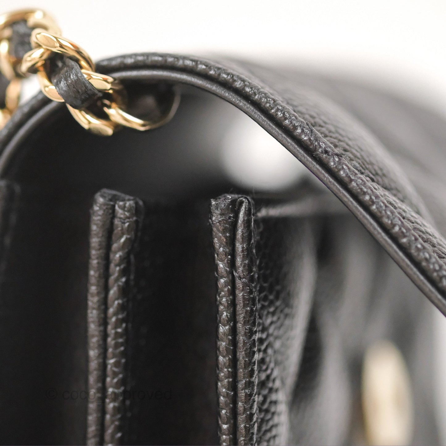 Chanel Mini Clutch with Ribbon Bow Chain Black Caviar Gold Hardware 23S