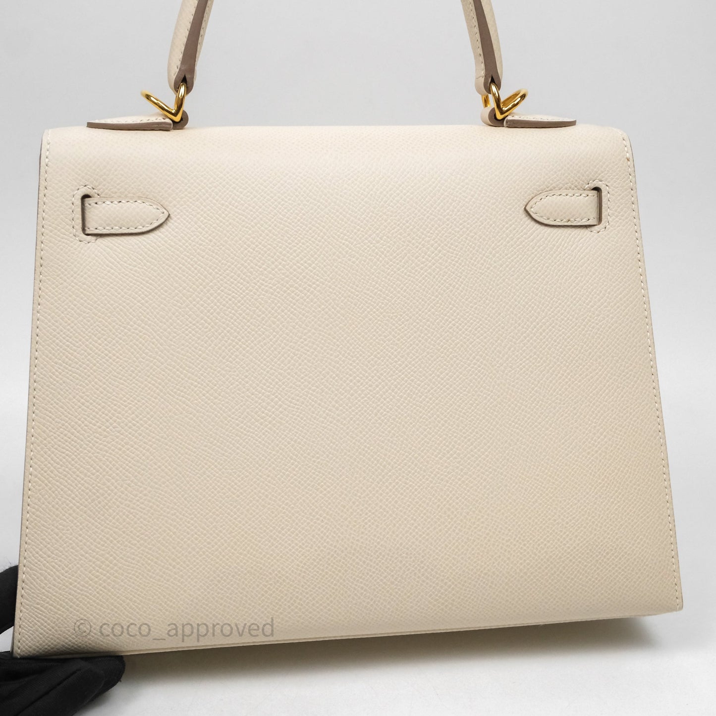 Hermes Kelly 25 Craie Epsom Gold Hardware