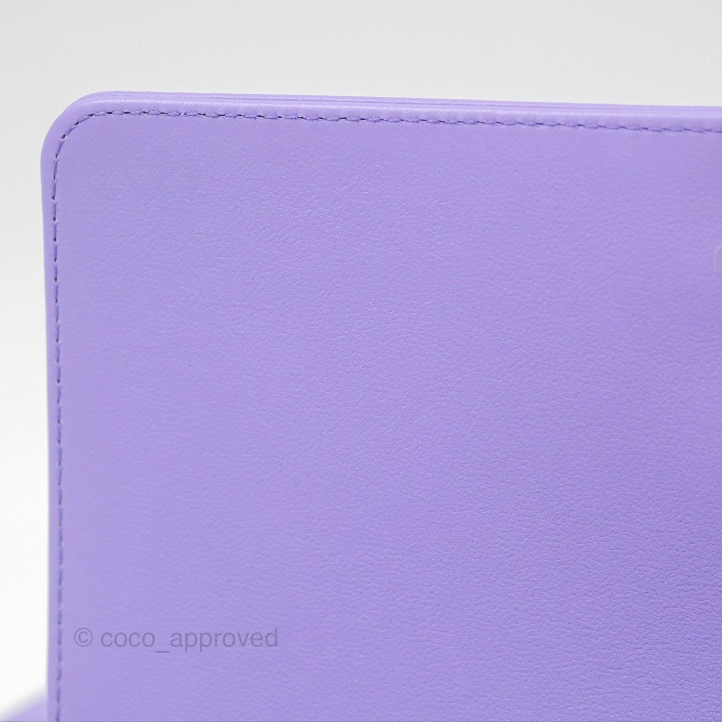 Chanel Quilted Medium Boy Purple Calfskin Silver Hardware