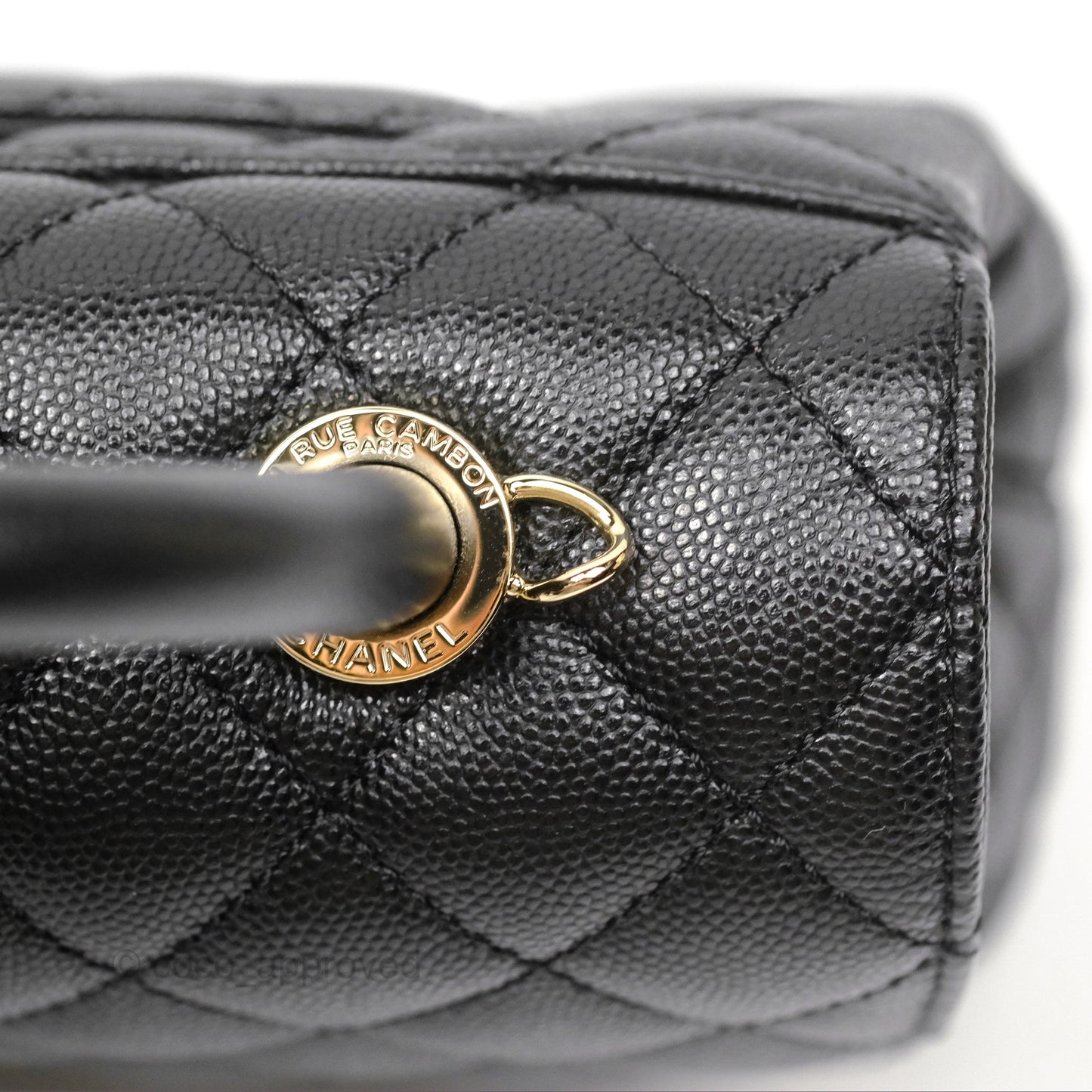 Chanel Small Coco Handle Black Caviar Gold Hardware