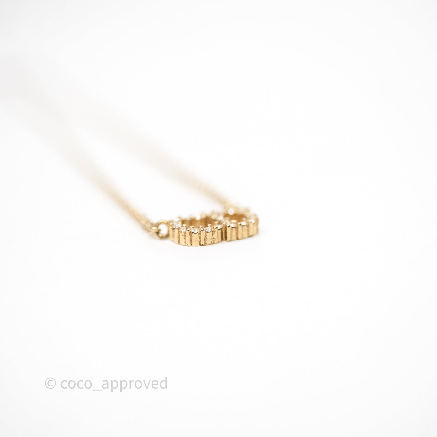 Christian Dior Petit CD Necklace Gold Tone