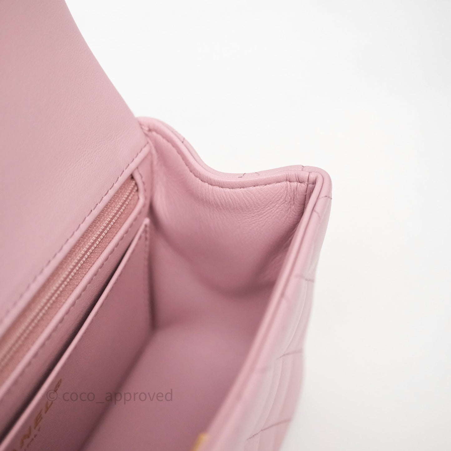 Chanel Top Handle Mini Rectangular Flap Lilac Pink Lambskin Gold Hardware