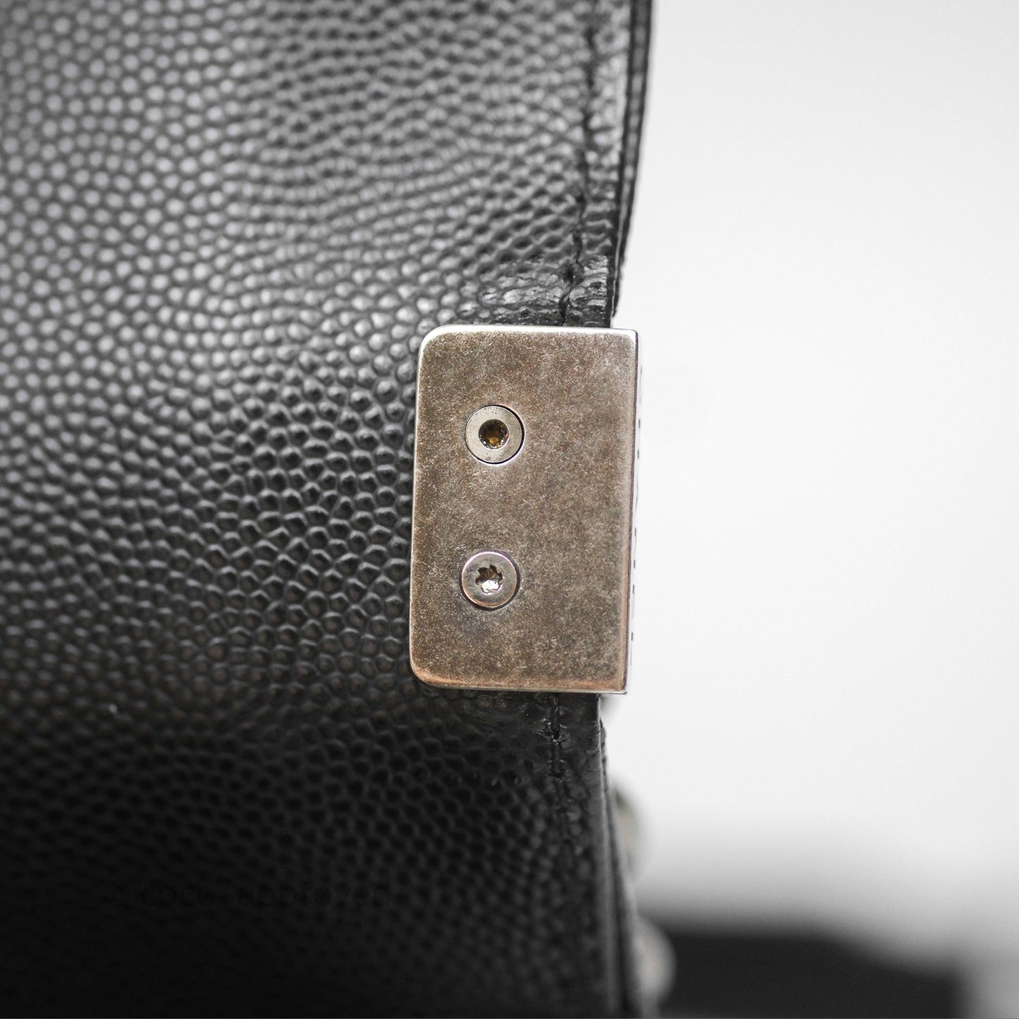 Chanel Quilted Medium Boy Black Caviar Ruthenium Hardware