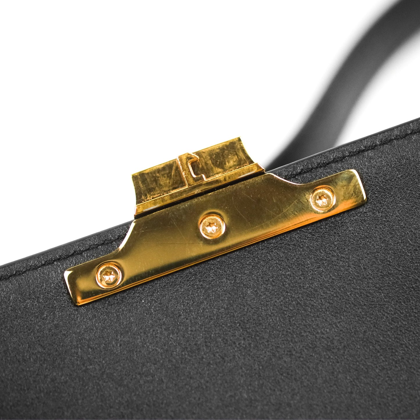 Celine Triomphe Shoulder Bag Black Calfskin