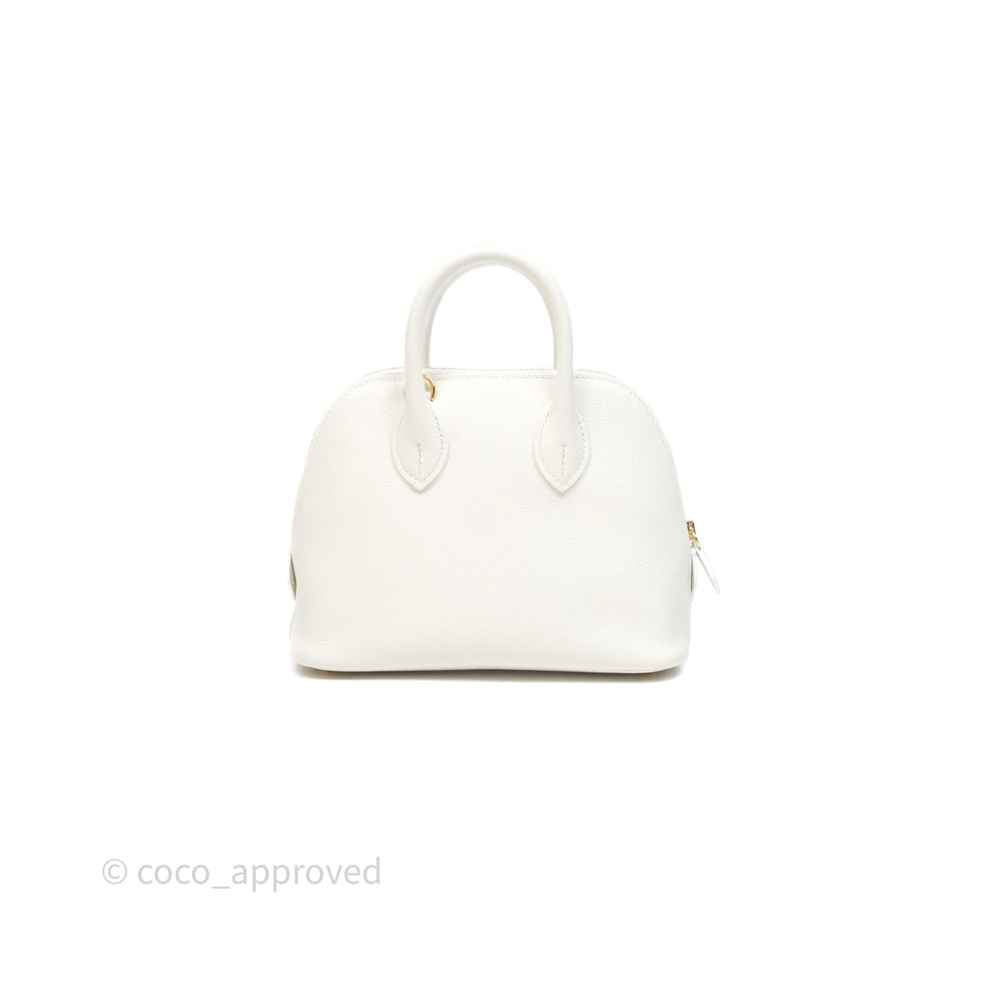 Hermès Bolide Mini 1923 Blanc 01 Evercolor Gold Hardware