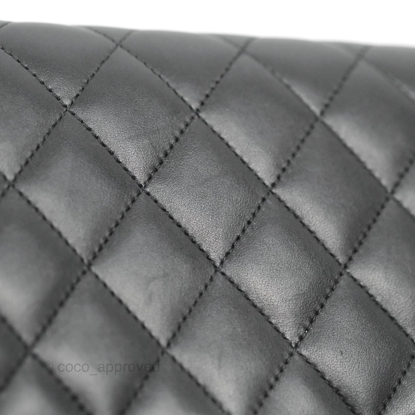 Chanel Quilted Boy Wallet on Chain WOC Black Lambskin Silver Hardware