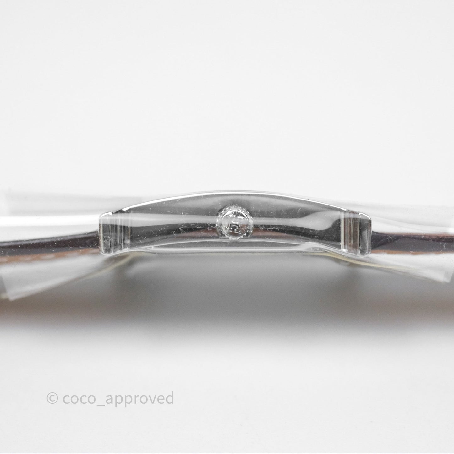 Hermès Heure H Watch Small Model 25mm Diamond Brown Swift Palladium Hardware