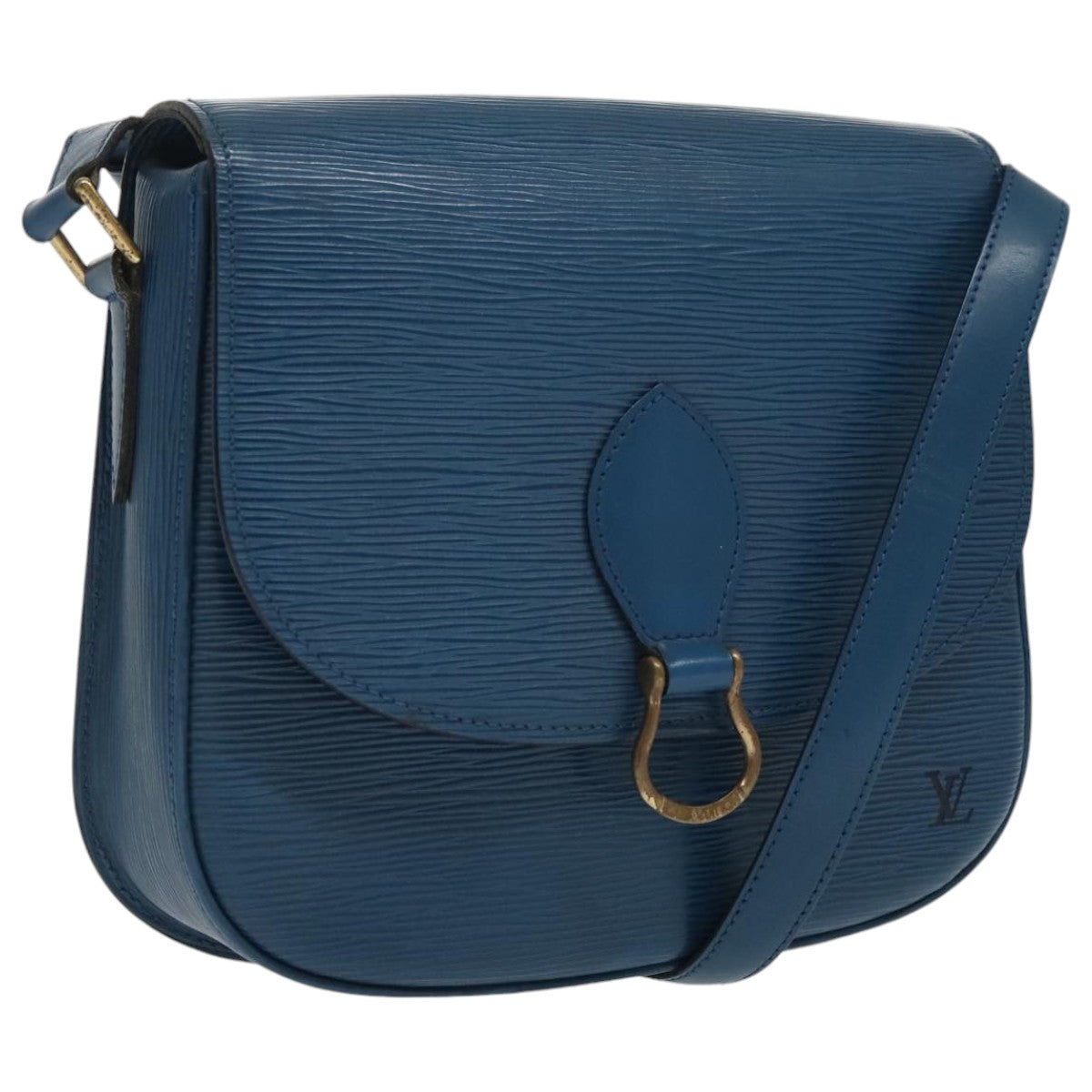 LOUIS VUITTON Epi Saint Cloud GM Shoulder Bag Toledo Blue M52195 LV 97379