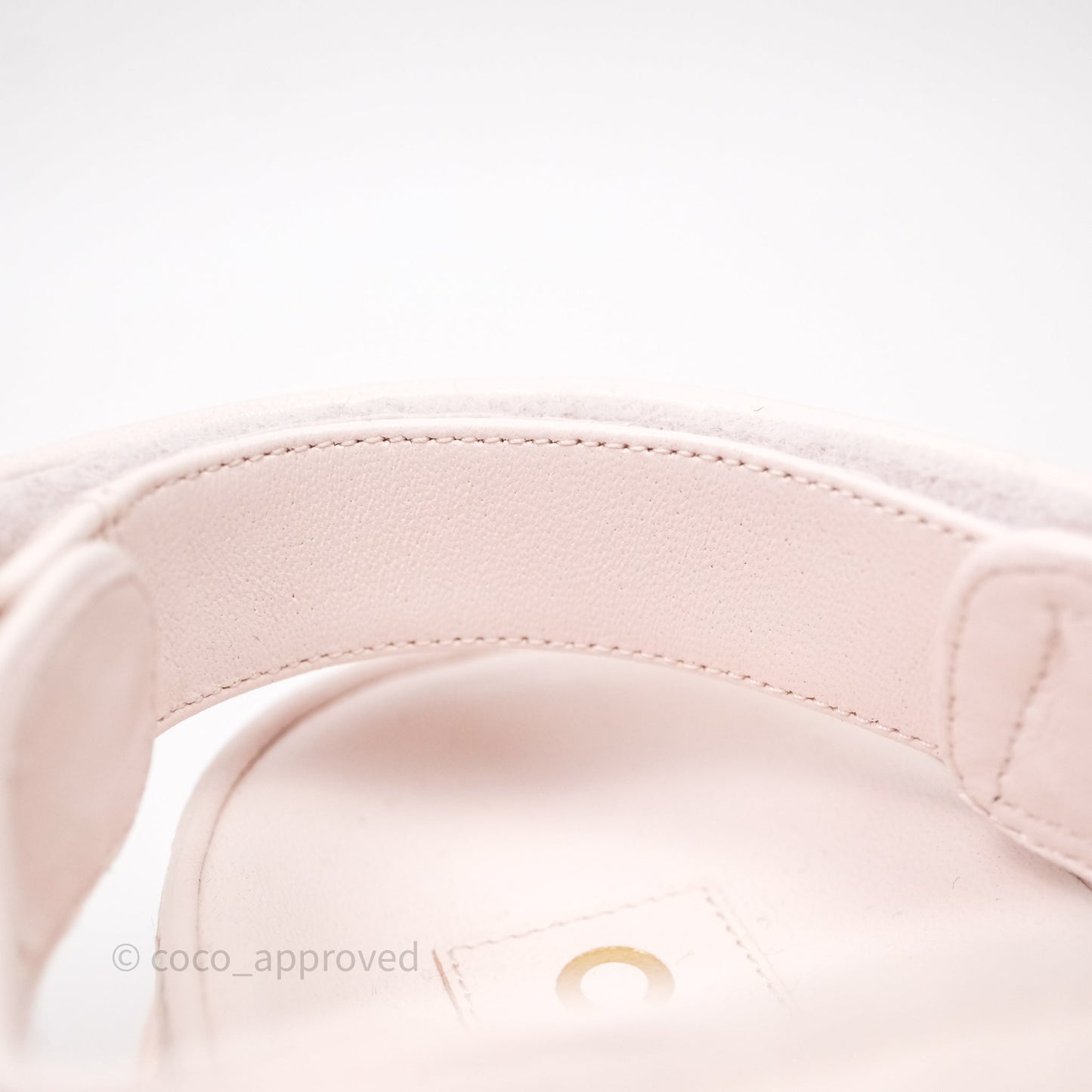 Chanel Dad Sandals Medallion Light Pink Size 39