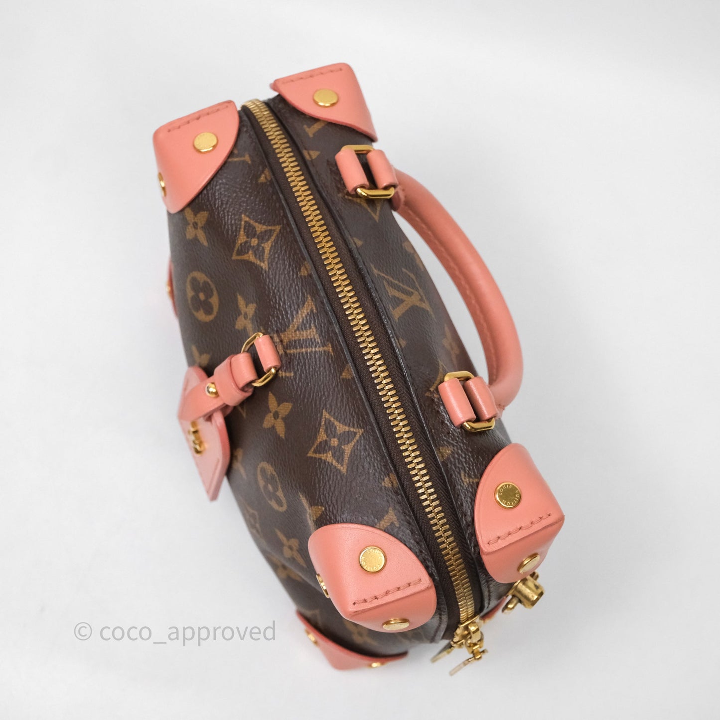 Louis Vuitton Petite Malle Souple Pink Monogram Canvas